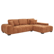 Octavia Upholstered Sectional Chaise Sofa Orange - 509350