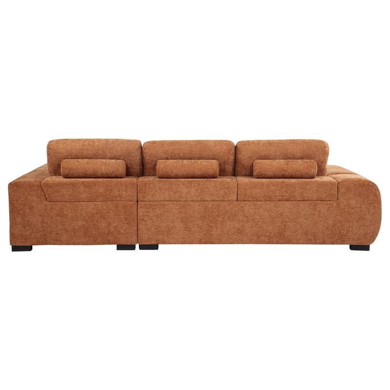 Octavia Upholstered Sectional Chaise Sofa Orange - 509350