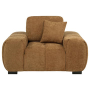 Octavia Upholstered Track Arm Accent Chair Amber - 509343