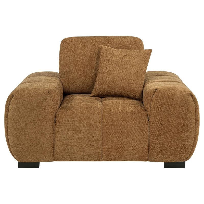 Octavia Upholstered Track Arm Accent Chair Amber - 509343