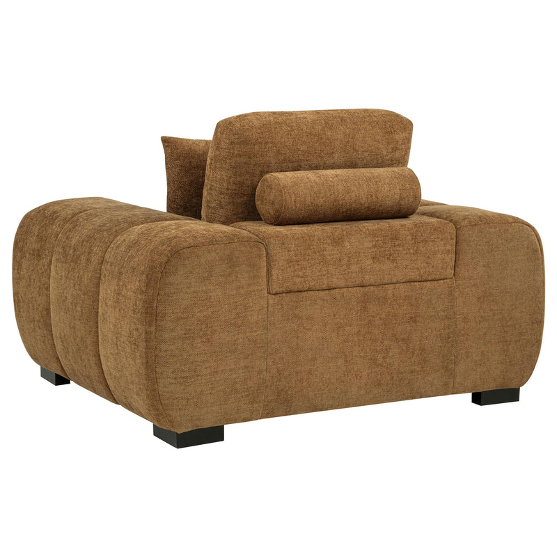 Octavia Upholstered Track Arm Accent Chair Amber - 509343