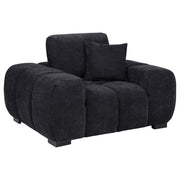 Octavia Upholstered Track Arm Accent Chair Black - 511063