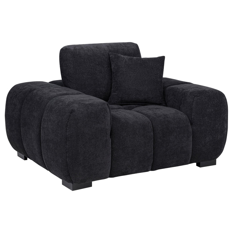 Octavia Upholstered Track Arm Accent Chair Black - 511063
