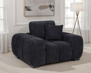 Octavia Upholstered Track Arm Accent Chair Black - 511063