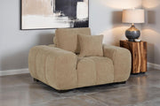 Octavia Upholstered Track Arm Accent Chair Camel - 509963
