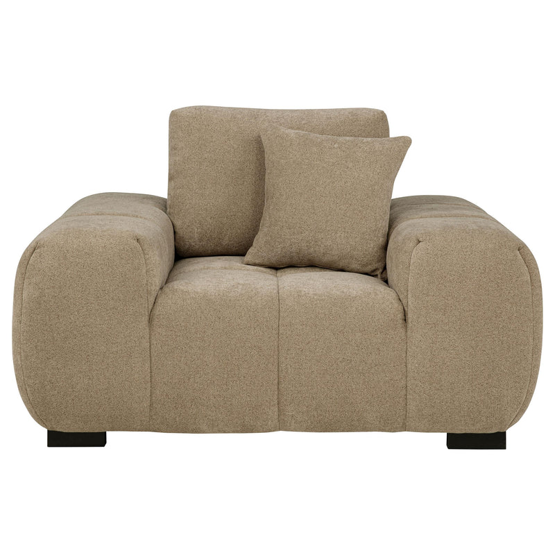 Octavia Upholstered Track Arm Accent Chair Camel - 509963