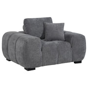 Octavia Upholstered Track Arm Accent Chair Charcoal Grey - 509967