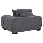 Octavia Upholstered Track Arm Accent Chair Charcoal Grey - 509967
