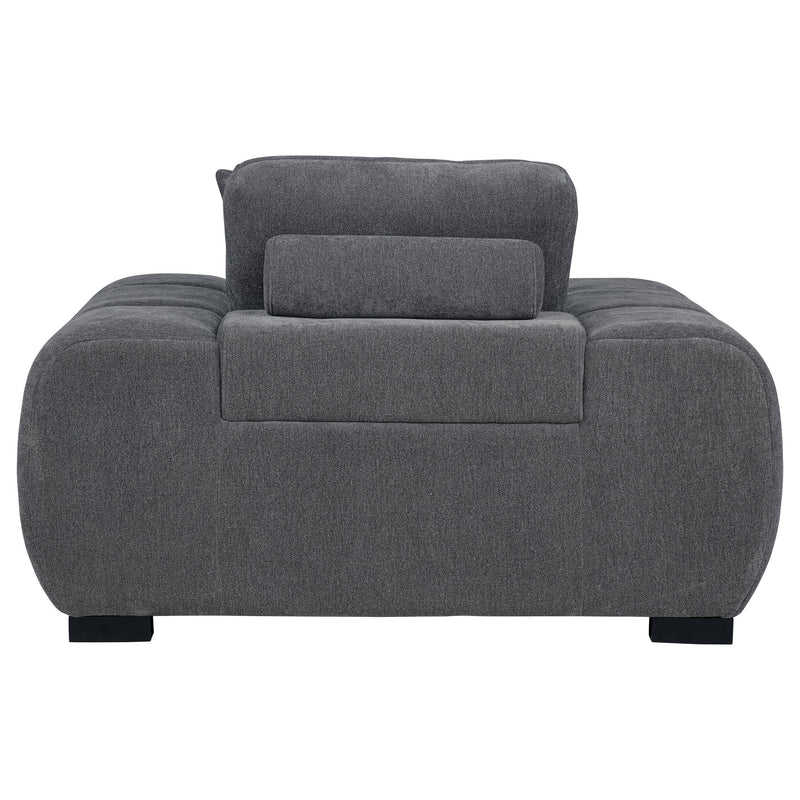 Octavia Upholstered Track Arm Accent Chair Charcoal Grey - 509967