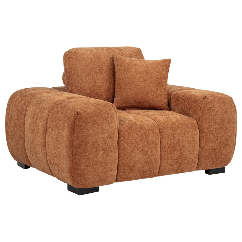 Octavia Upholstered Track Arm Accent Chair Orange - 509353