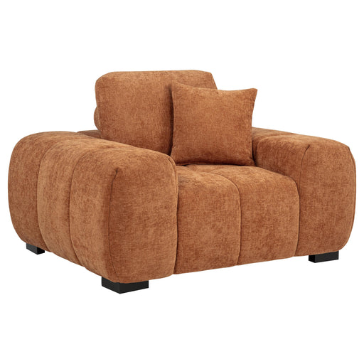 Octavia Upholstered Track Arm Accent Chair Orange - 509353