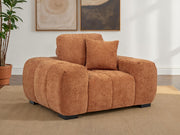 Octavia Upholstered Track Arm Accent Chair Orange - 509353