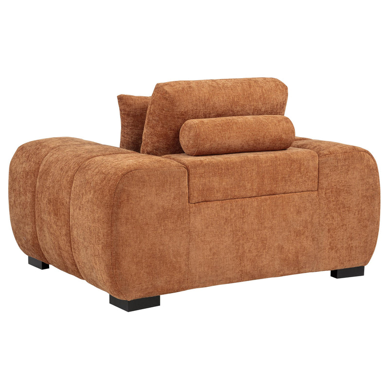 Octavia Upholstered Track Arm Accent Chair Orange - 509353