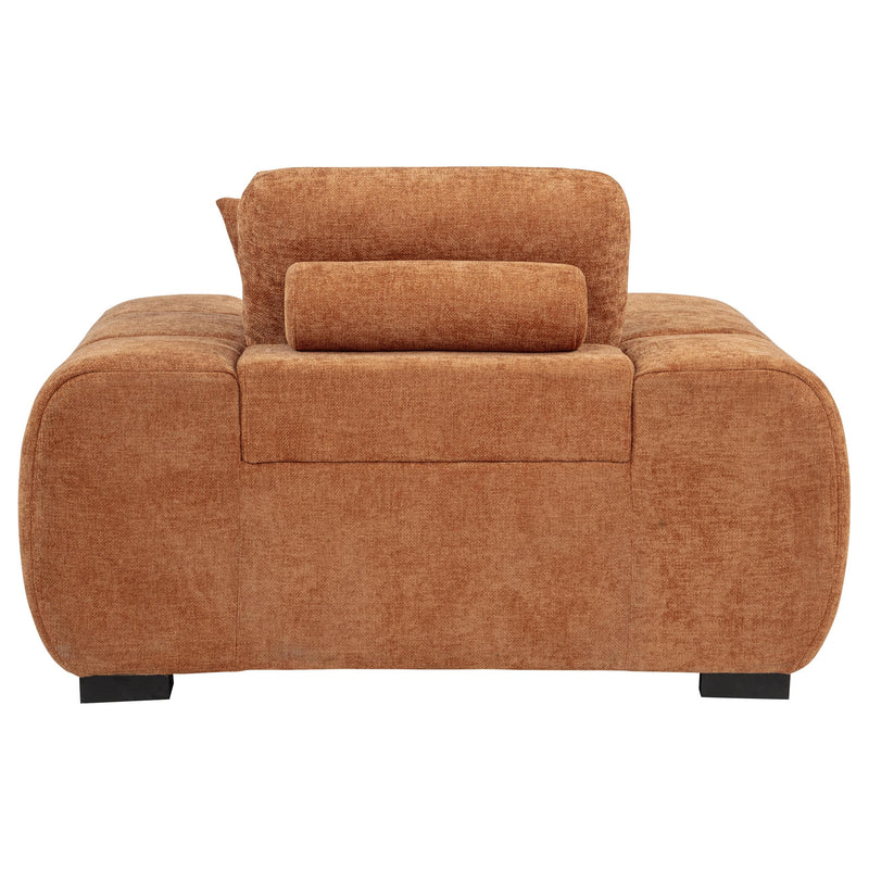 Octavia Upholstered Track Arm Accent Chair Orange - 509353