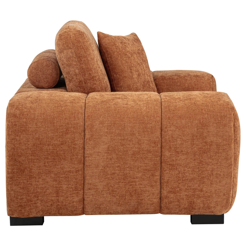 Octavia Upholstered Track Arm Accent Chair Orange - 509353