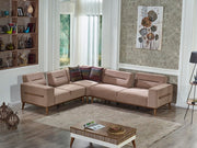 Odesa 122" Wide Square Arm Extendable Sectional - Gate FurnitureSectional