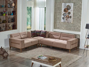 Odesa 122" Wide Square Arm Extendable Sectional - Gate FurnitureSectional