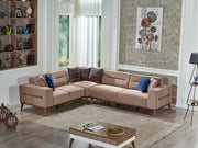 Odesa 122" Wide Square Arm Extendable Sectional - Gate FurnitureSectional