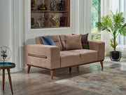 Odesa 69" Wide Square Arm Extendable Loveseat - Gate FurnitureLoveseat