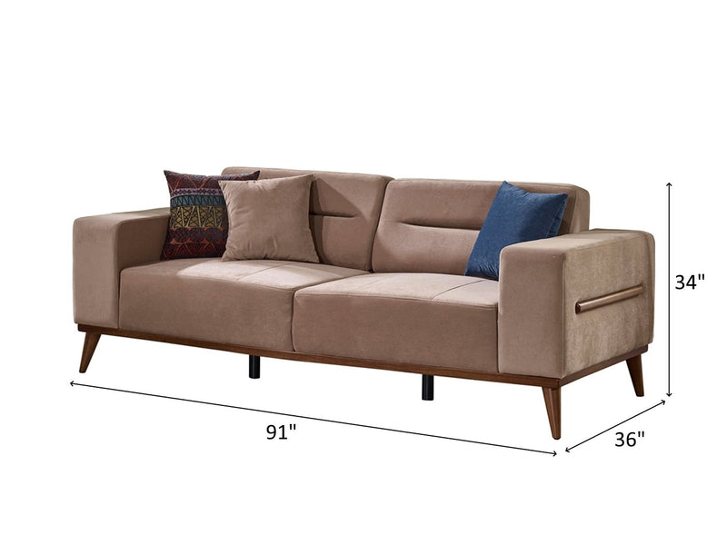 Odesa 91" Wide Square Arm Extendable Sofa - Gate FurnitureSofas