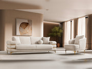 Odessa  3-pieces (Sofa & Loveseat & Chair) Livingroom Set - Gold in Cream - 200-ST-ODE-ISTANBUL01-321