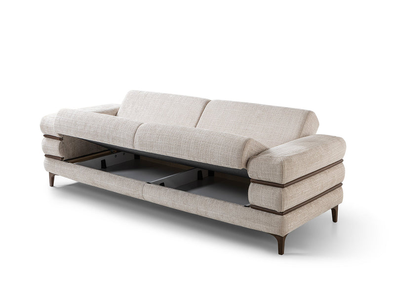 Odessa  3-pieces (Sofa & Loveseat & Chair) Livingroom Set - Gold in Cream - 200-ST-ODE-ISTANBUL01-321