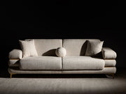 Odessa  3-pieces (Sofa & Loveseat & Chair) Livingroom Set - Walnut in Cream - 200-ST-ODE-CREMONA06-321