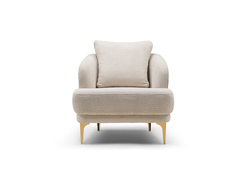 Odessa  3-pieces (Sofa & Loveseat & Chair) Livingroom Set - Walnut in Cream - 200-ST-ODE-CREMONA06-321