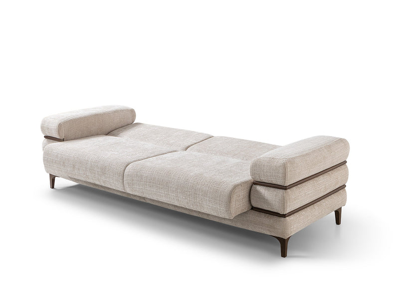 Odessa  3-pieces (Sofa & Loveseat & Chair) Livingroom Set - Walnut in Cream - 200-ST-ODE-CREMONA06-321