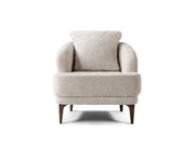 Odessa  3-pieces (Sofa & Loveseat & Chair) Livingroom Set - Walnut in Cream - 200-ST-ODE-CREMONA06-321