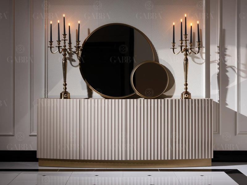 Odessa 87" Wide Buffet With Mirror - Gate FurnitureBuffets & Sideboards