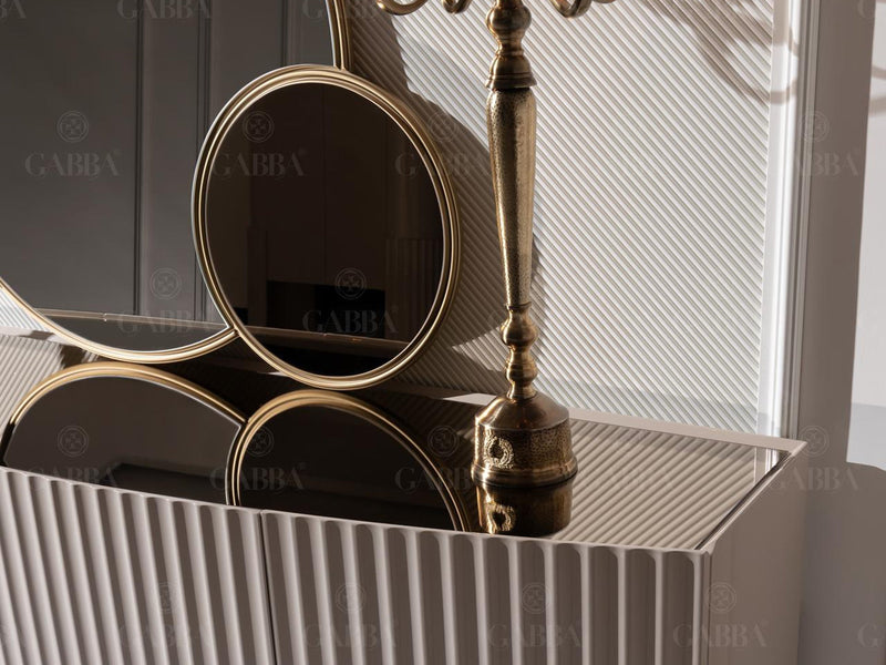 Odessa 87" Wide Buffet With Mirror - Gate FurnitureBuffets & Sideboards