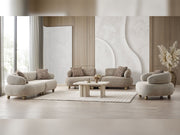 Odessa Al 4-pieces (1 Sofa & 1 Module Sofa & 2 Chair) Livingroom in Cream - 200-ALT-ODE-33M11