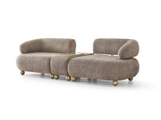 Odessa Al 4-pieces (1 Sofa & 1 Module Sofa & 2 Chair) Livingroom in Cream - 200-ALT-ODE-33M11