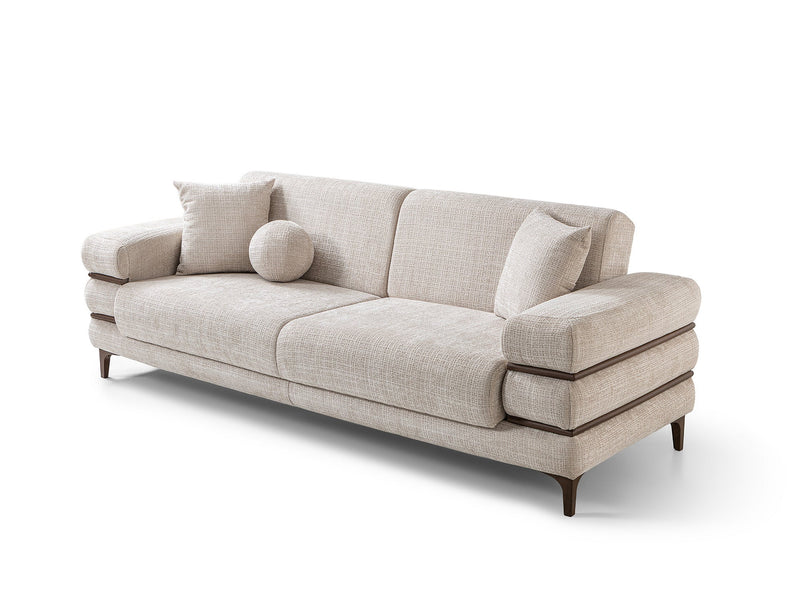 Odessa Convertible Loveseat - Walnut in Cream - 200-ST-ODE-CREMONA06-2