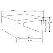Odilia Square Solid Wood Coffee Table Auburn - 708418