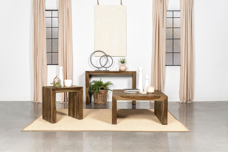 Odilia Square Solid Wood Coffee Table Auburn - 708418