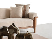 Odin 4-pieces (4 Seater Sofa &  3 Seater Sofa & 2 Chair) Livingroom Set Cream in Cream - 101-ODI-FOX01-4311