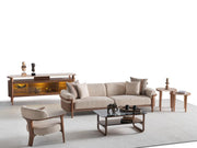 Odin 4-pieces (4 Seater Sofa &  3 Seater Sofa & 2 Chair) Livingroom Set Cream in Cream - 101-ODI-FOX01-4311