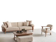 Odin Convertible 3 Seater Sofa Cream in Cream - 101-ODI-FOX01-3