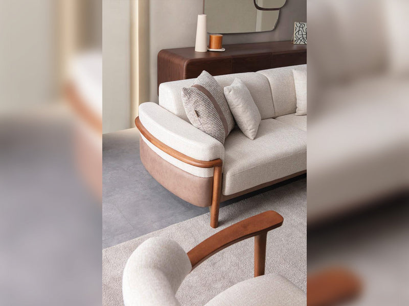 Odin Convertible 3 Seater Sofa Cream in Cream - 101-ODI-FOX01-3