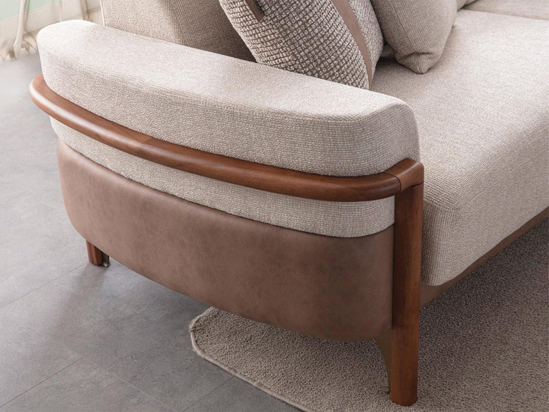 Odin Convertible 3 Seater Sofa Cream in Cream - 101-ODI-FOX01-3