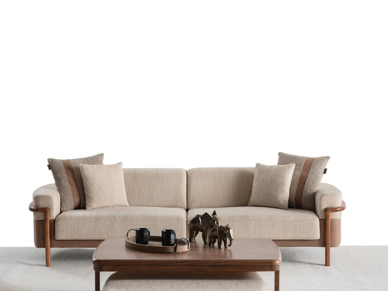 Odin Convertible 4 Seater Sofa Cream in Cream - 101-ODI-FOX01-4