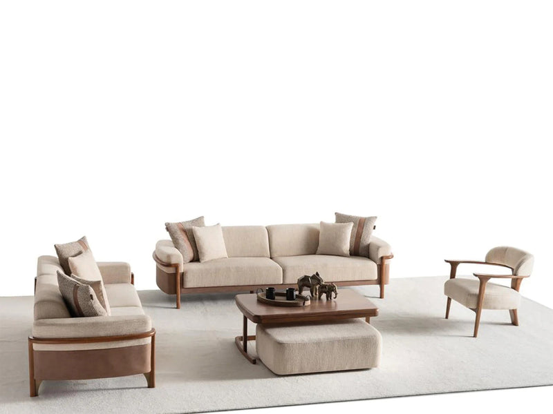 Odin Convertible 4 Seater Sofa Cream in Cream - 101-ODI-FOX01-4