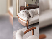 Odin Convertible 4 Seater Sofa Cream in Cream - 101-ODI-FOX01-4