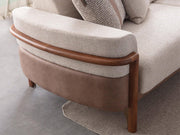 Odin Convertible 4 Seater Sofa Cream in Cream - 101-ODI-FOX01-4