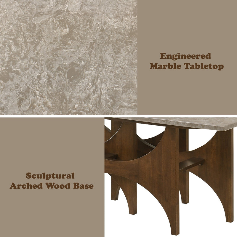 Oleia Dining Table w/Engineered Marble - DN07060