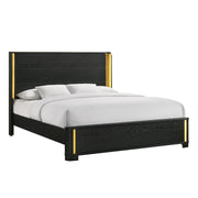 Olen - Black Panel King Bed with LED Light - B312-K-Bed
