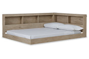 Oliah Natural Full Bookcase Storage Bed - Gate FurnitureFull Bed