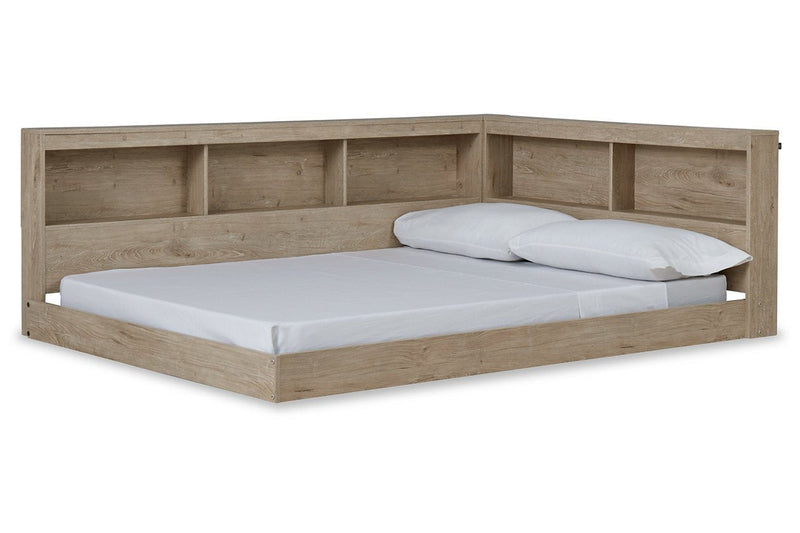 Oliah Natural Full Bookcase Storage Bed - Gate FurnitureFull Bed